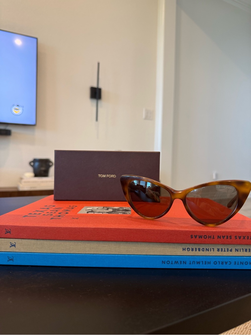 Tom Ford Tortoiseshell Brown Cat-Eye Sunglasses